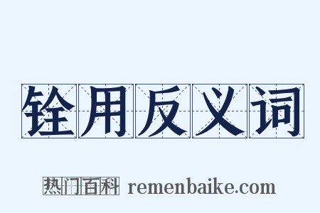 铨用反义词是什么意思的图片